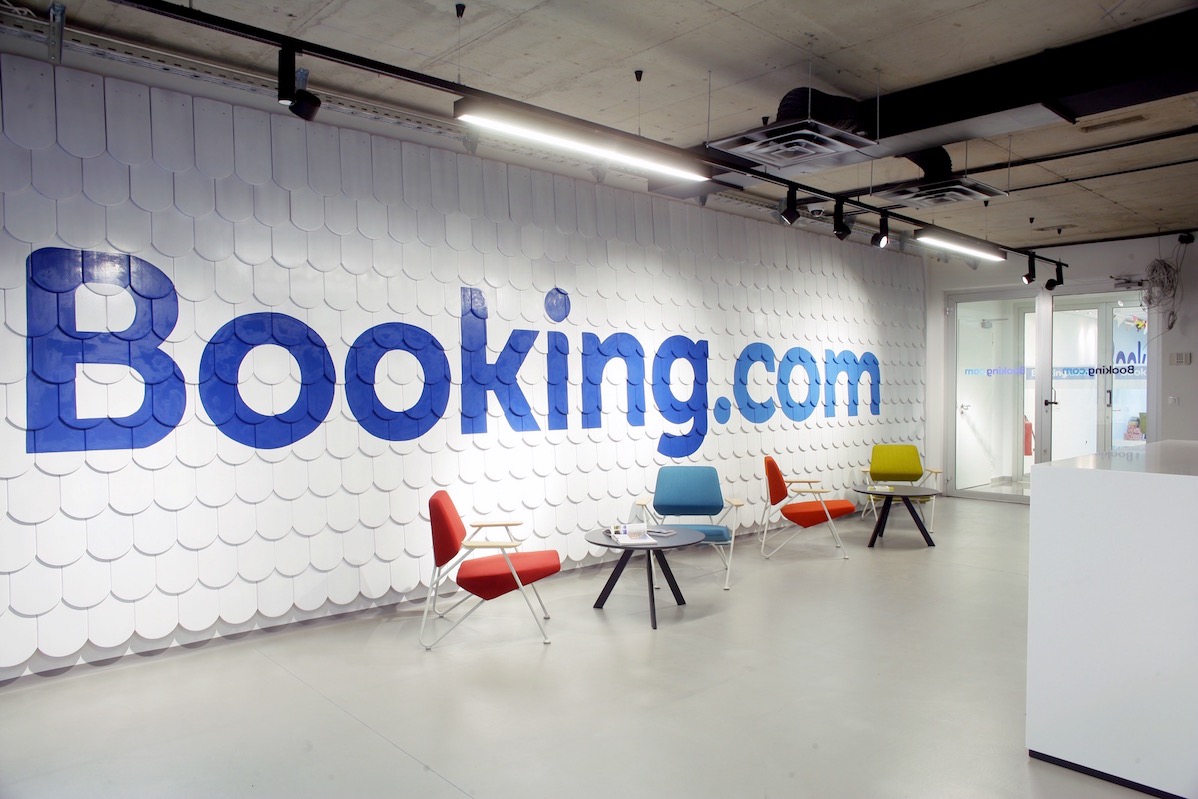 Booking.com   design Office Headquarters Zagreb colorful working space furniture custom made