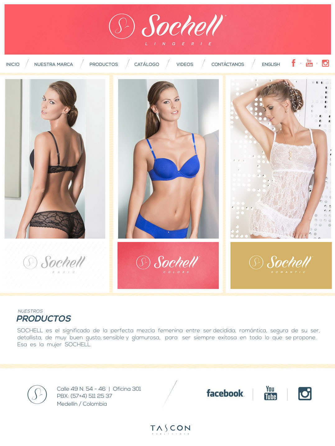 sochell Rebrand brand logo new Website design tasconpublicidad medellin colombia lingerie Ropa Interior mujer