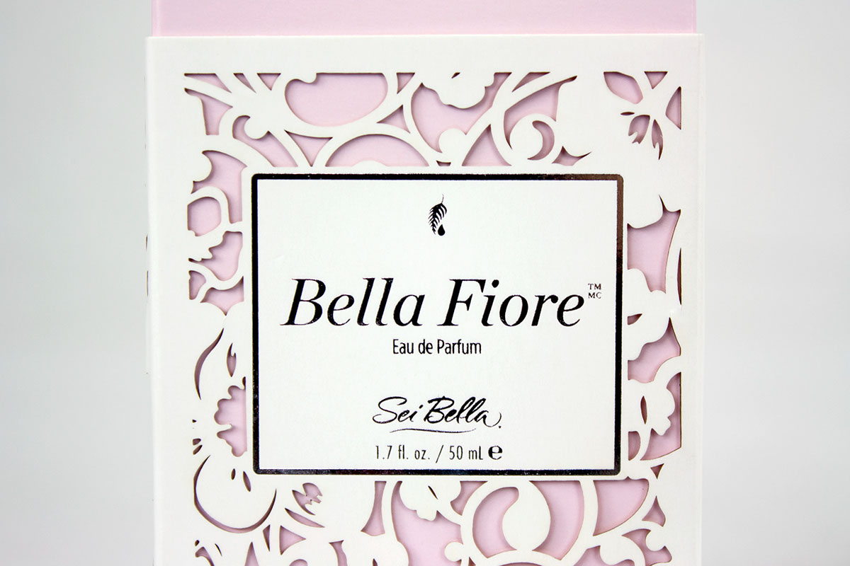 bottles charm floral foil Lasercut marketing   Packaging pattern perfume pink