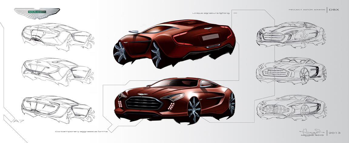 design automotive   graphics new Innovative fresh art Cars vehicles brand aston martin wheels badge sketch rendering
