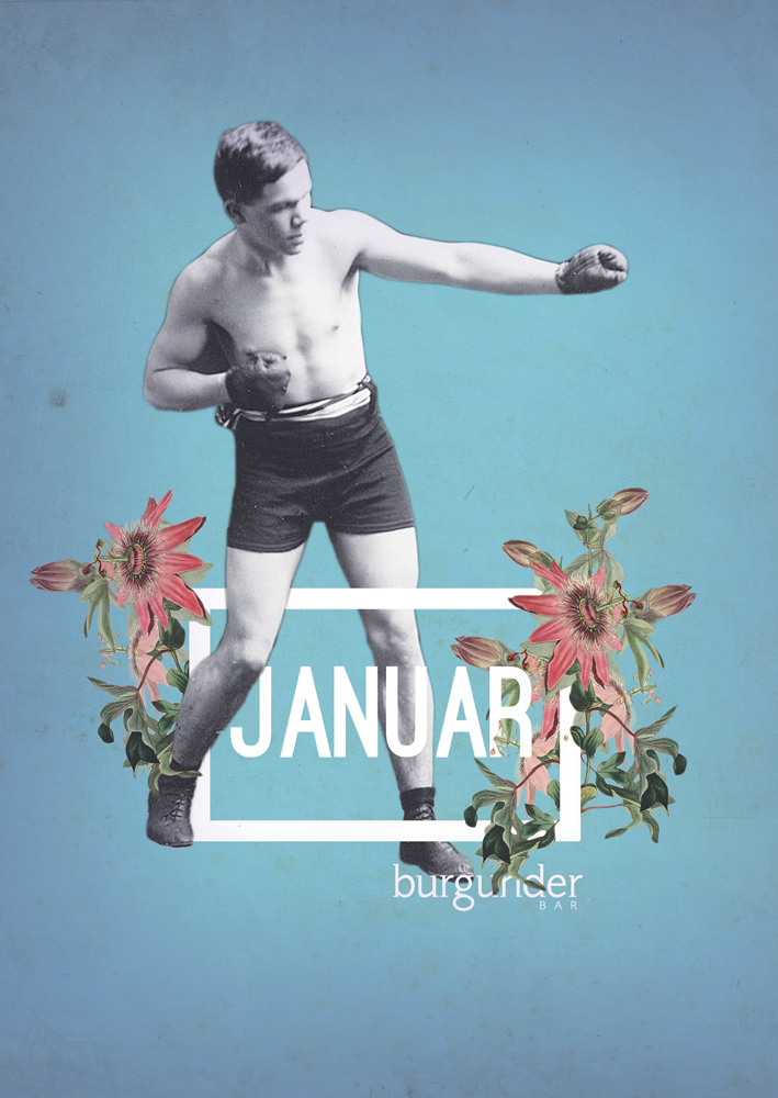 Digital Collage flyer month vintage