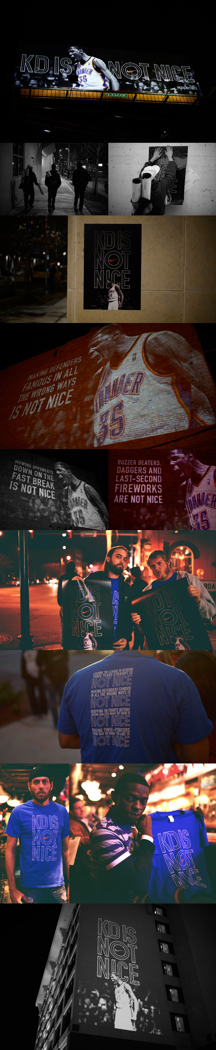 kevin durant  KDISNOTNICE #KDISNOTNICE NBA basketball Nike shoes KDV Guerilla Street projections street teams t-shirt posters