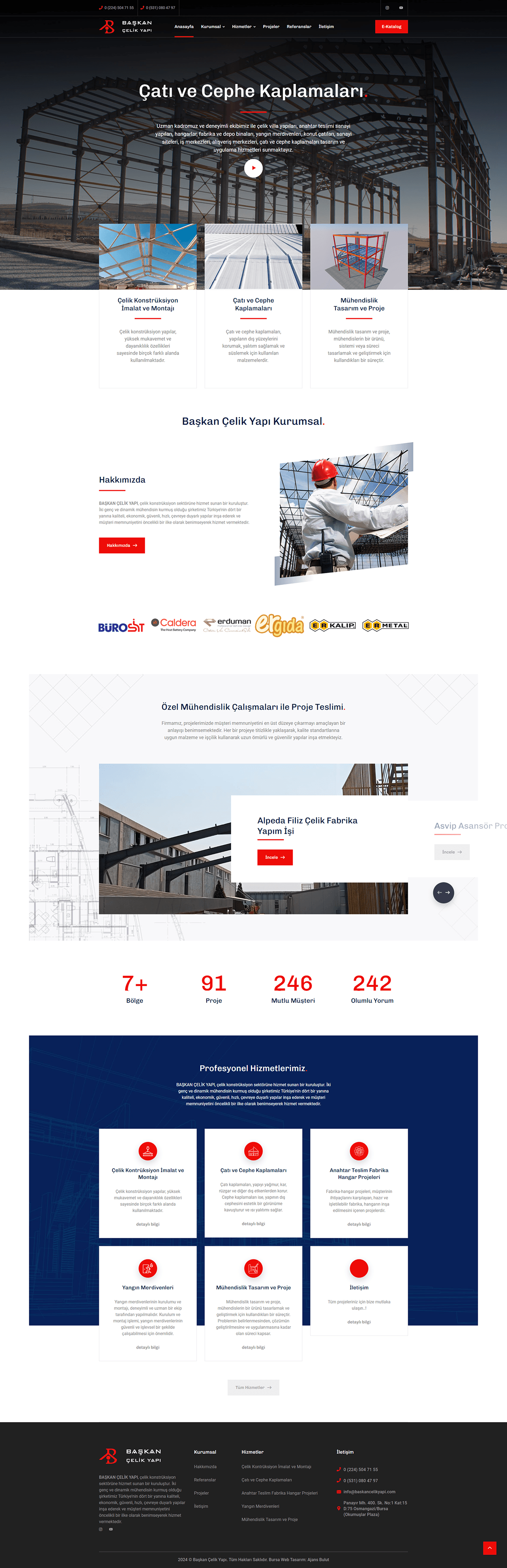 steel building construction Web Design  UI/UX Website wordpress elementor landing page design