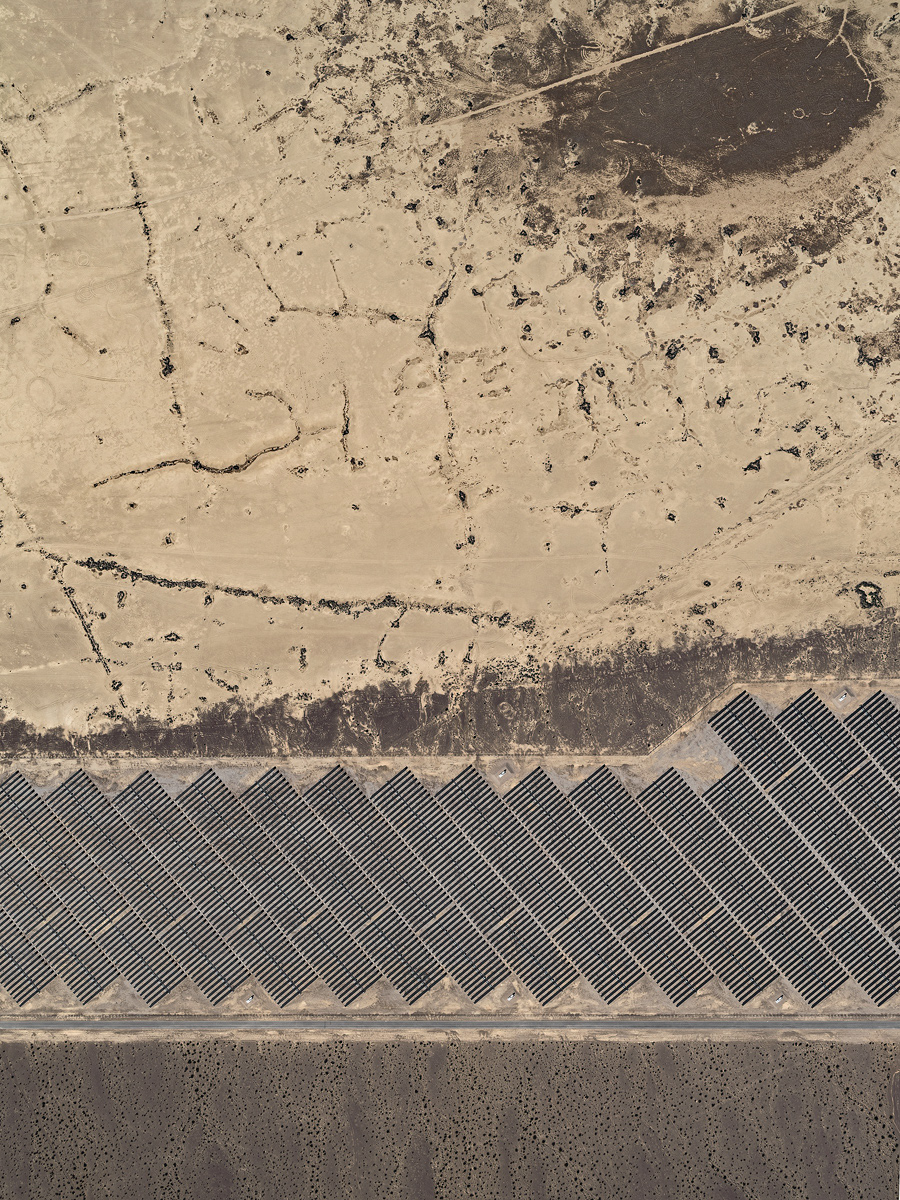 Aerial solar Poweplant desert energy renewableenergy nevada California usa
