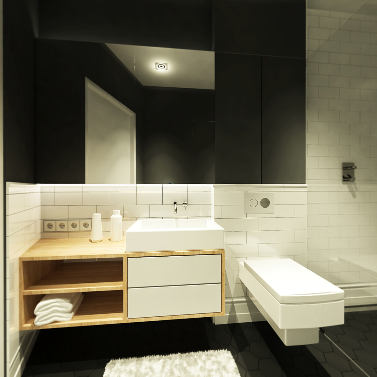 Interior Desing warszawa apartment kitchen living room bedroom 3D Vizualization