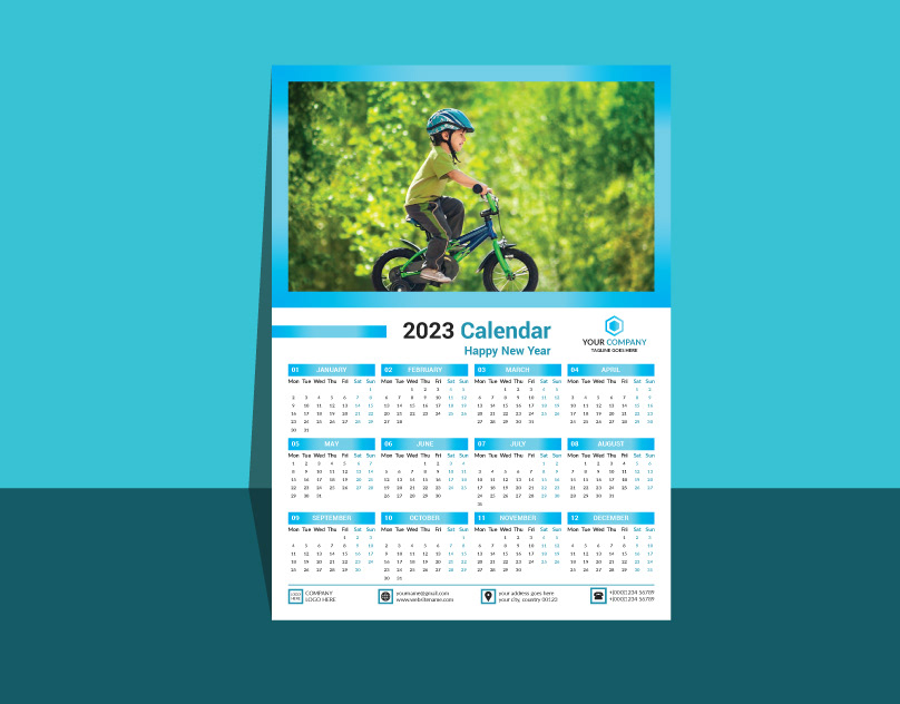 2023 calendar calendar Clean Design colorful creative Creative Calendar Creativity date business calendar colorful calendar