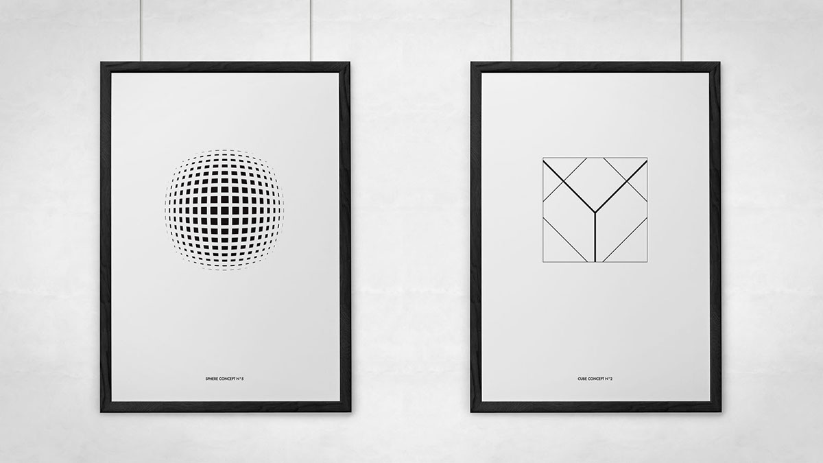 shape Form geometry graphic lines sphere minimal Minimalism clean black White