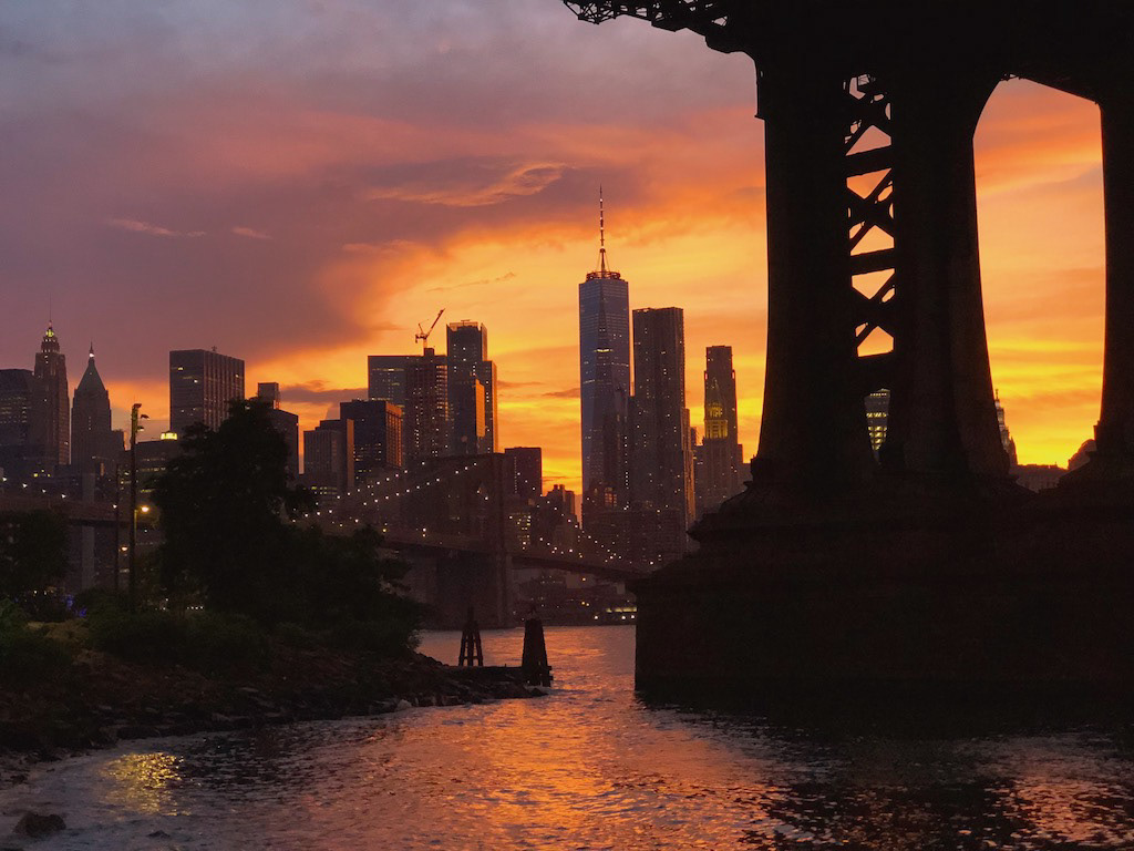 iphone shot on iphone apple nyc New York Travel city sunset rain neon