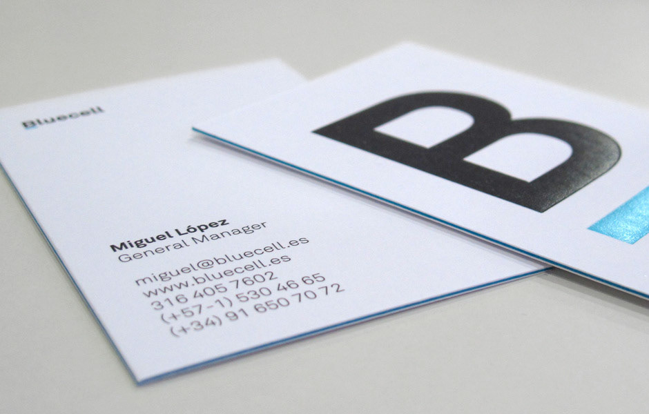 Business Cards  bluecell  visual identity  logo  agency