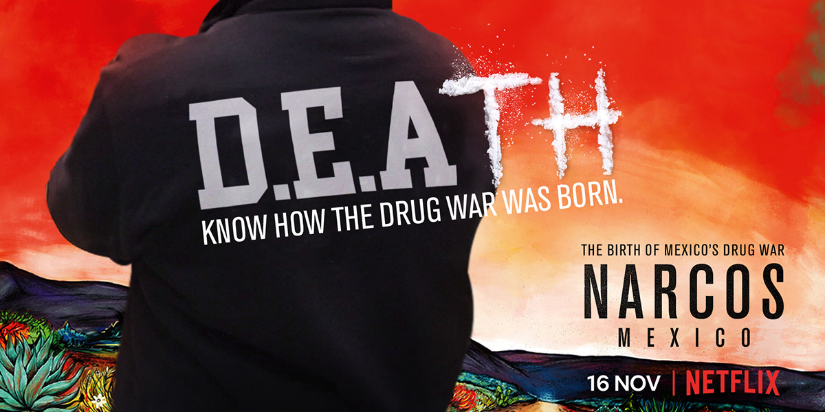 graphic design  narcos Netflix design art Advertising  tv sitcom grunge thriller