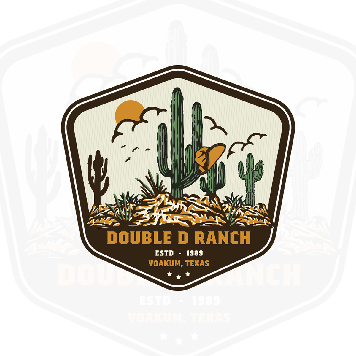 ranch rancho Logo Design visual identity adobe illustrator Advertising  ILLUSTRATION  western western wear patch design