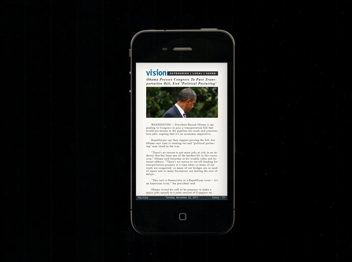 vision news fast online Web mobile politics Entertainment newspaper print