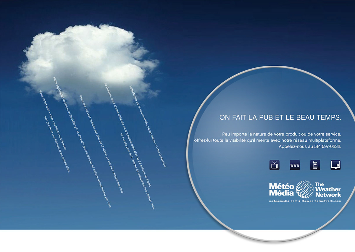 weather network météomédia magazine publicité