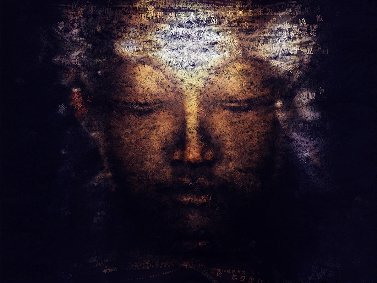 code art paint Buddha generative