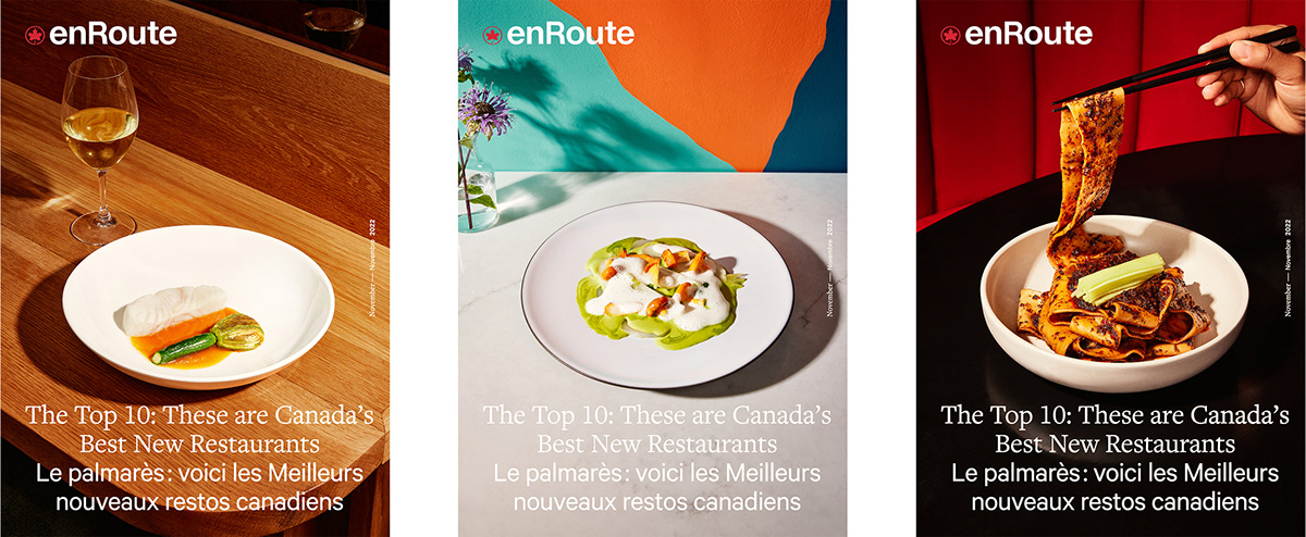 Air Canada calgary Canada enRoute magazine food photography Montreal ottawa Quebec restaurant Toronto