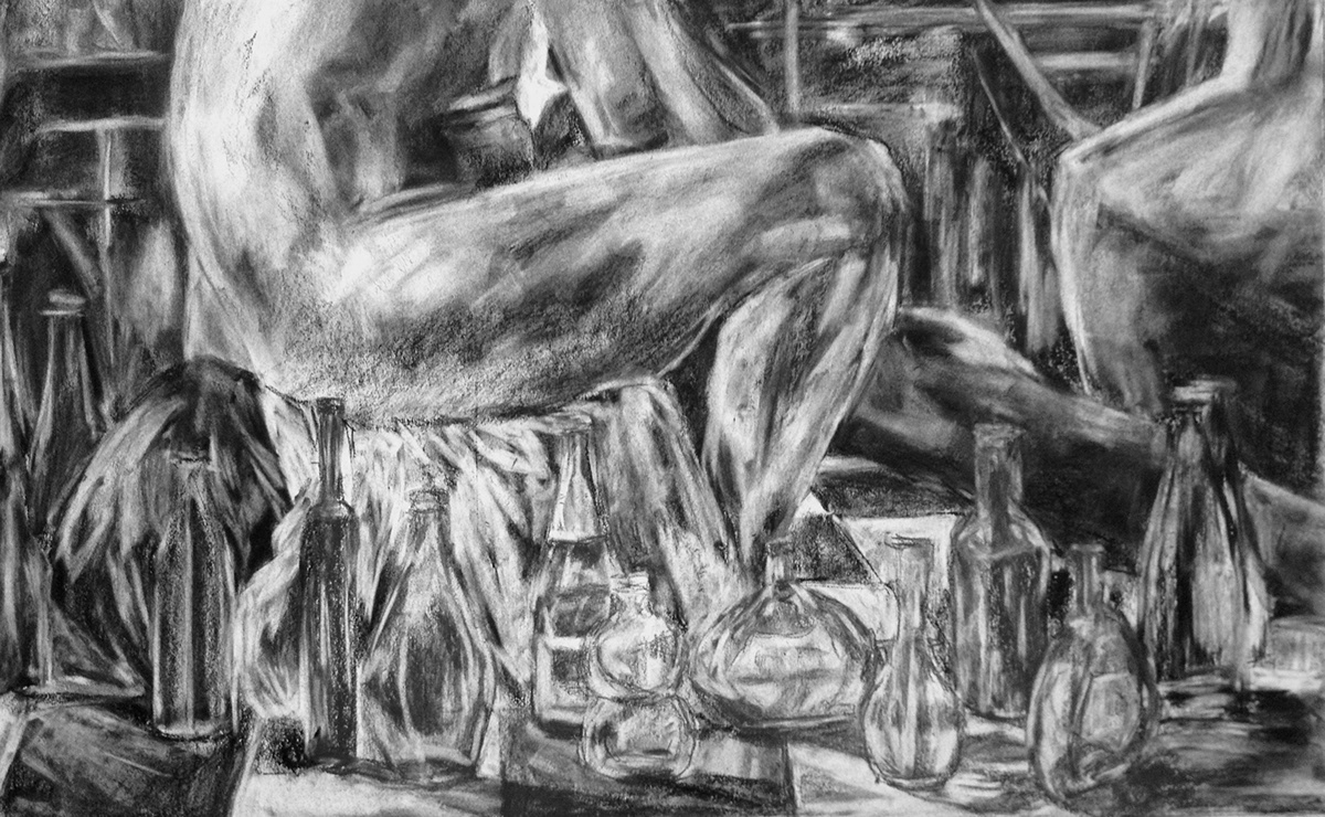 Old Work charcoal oil paint graphite watercolor ink observational