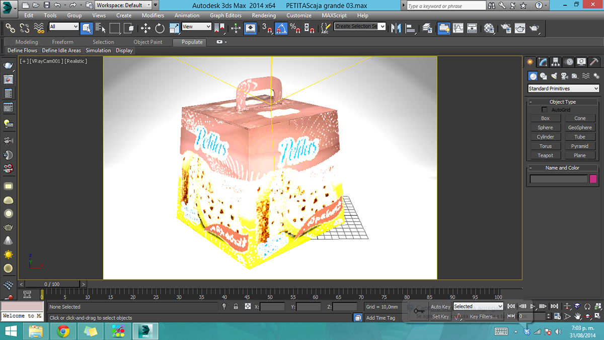 3dmax vray product producto empaque Render packing