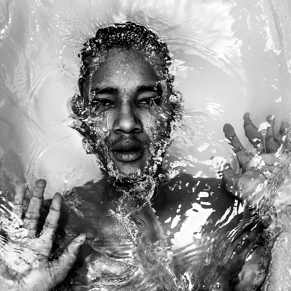 Paris canal Exhibition  installation water Street format black White portrait emotive underwater Urban city