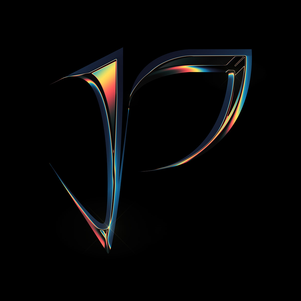chrome letters typography   graphic design  36daysoftype holographic iridescent
