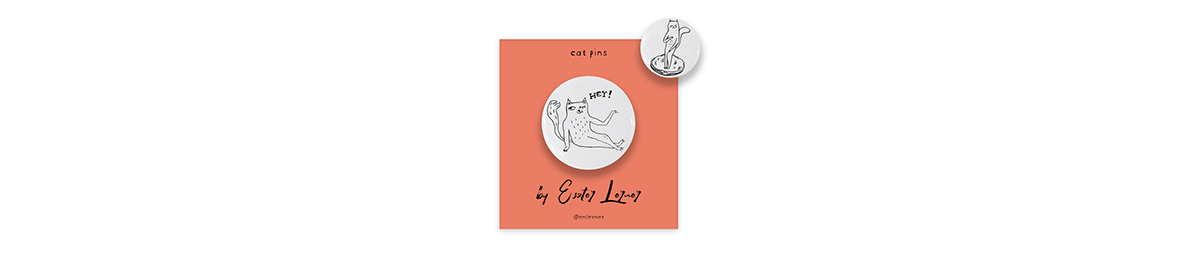 brand Cat Character design  graphic design  ILLUSTRATION  Mug  pin sticker Adobe Portfolio