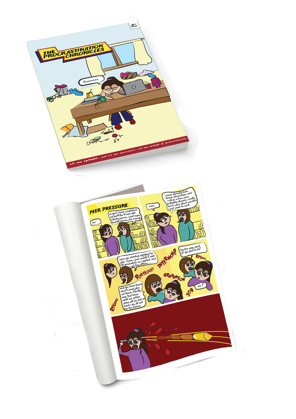 comicbook funny college Character comic book
