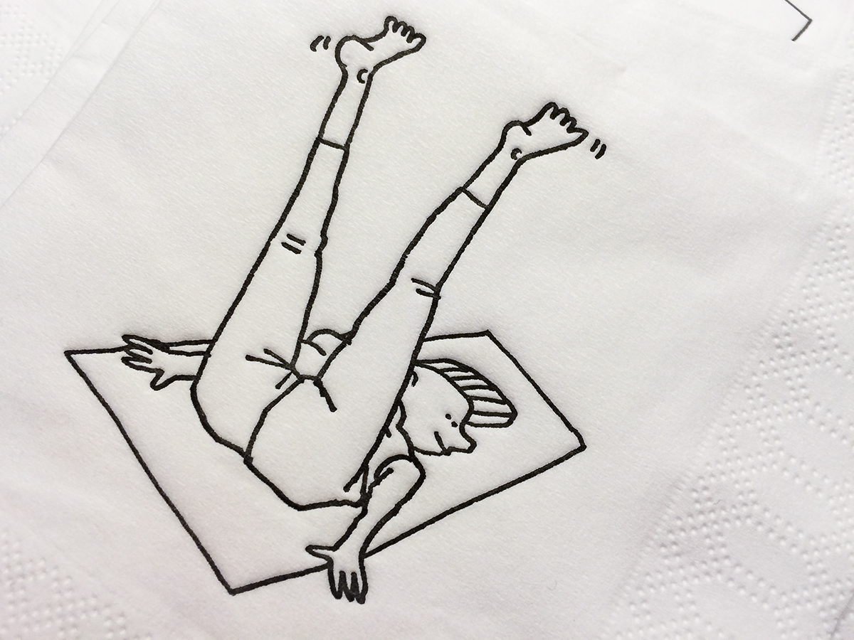 Yoga napkins letterpress cleansing