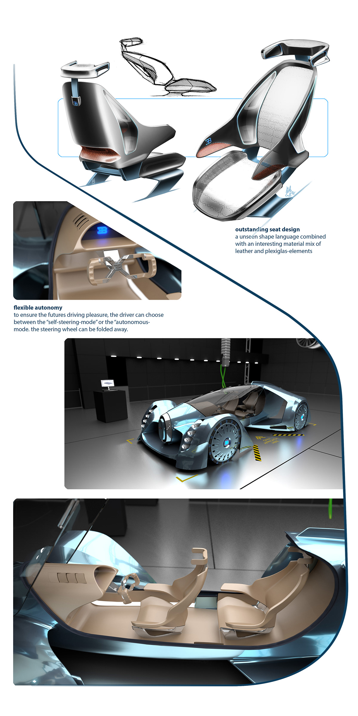 Autonomous bugatti street jet luxury hypercar ultrafast car sports car concept scale model design