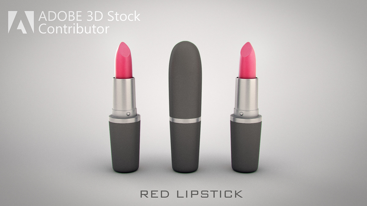 lipstick 3D CGI model cosmetics Fashion  glamour DimensionCC PBR sketchfab