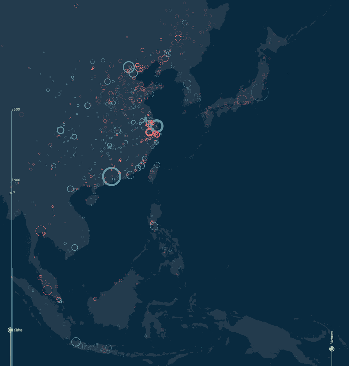 asia Urban Expansion world bank density population map