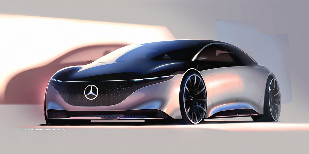 concept concept-car EQS mercedes mercedes-benz rendering showcar sketch vision