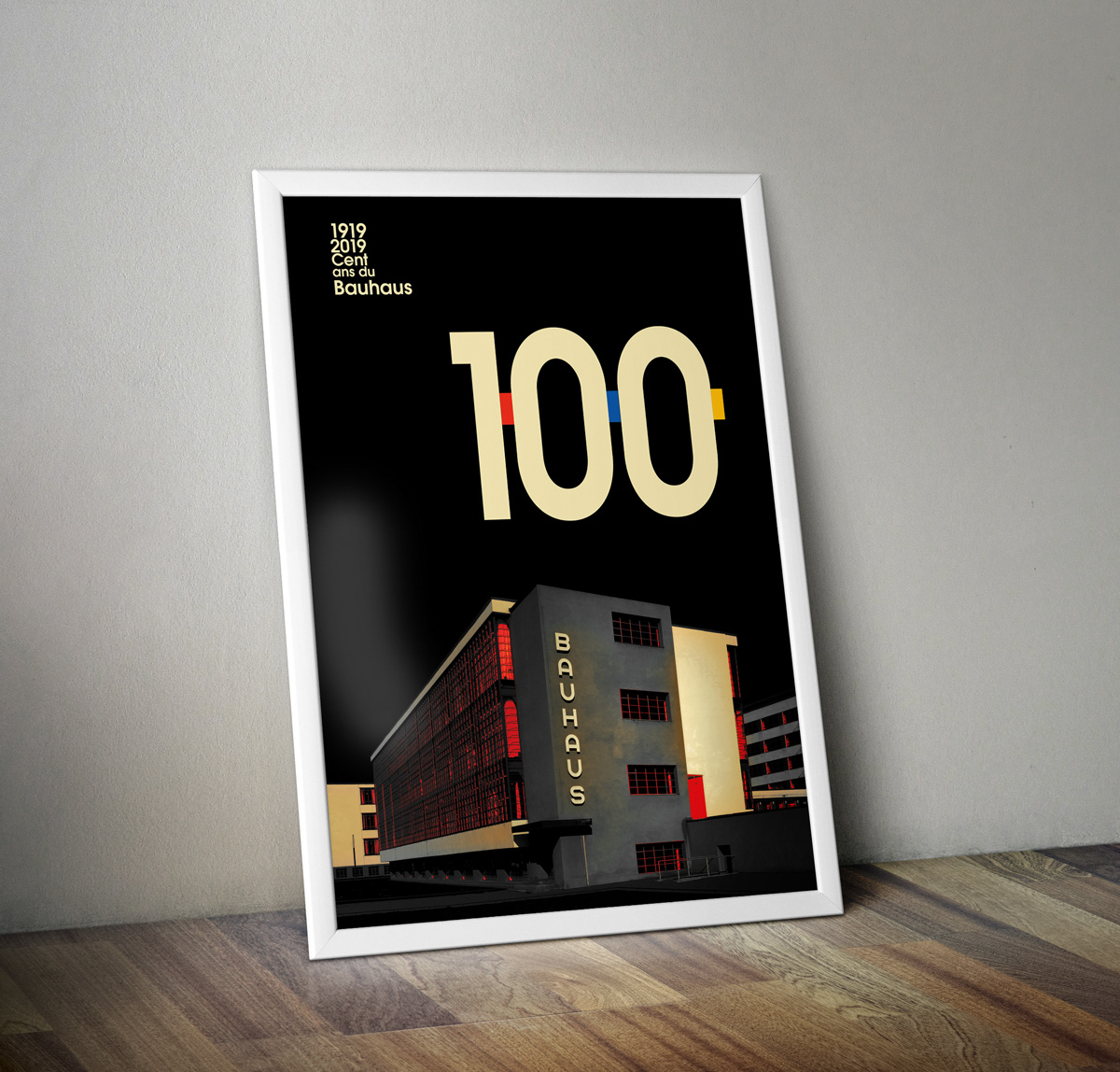 bauhaus night ILLUSTRATION  poster Eric Dorchain Design Graphic Bauhaus100