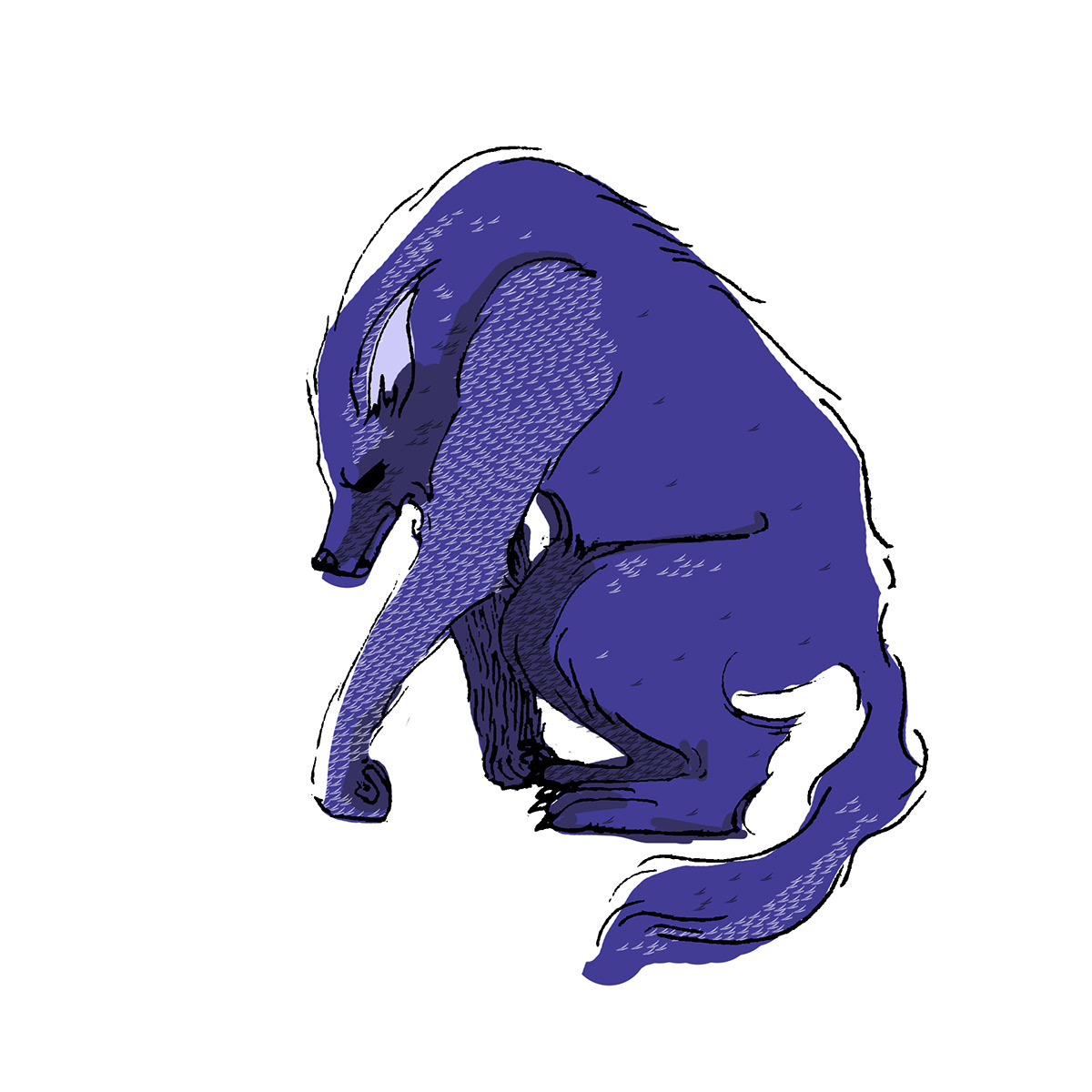 Mythical Creatures beasts Griffin Werewolf hand drawn print