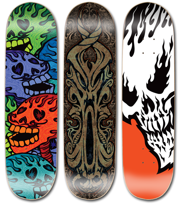 Adobe Portfolio 13th floor 13thfloor X GAMES logos graphics Eric Rufifng Dave Parmley Skate Decks skateboarding action sports