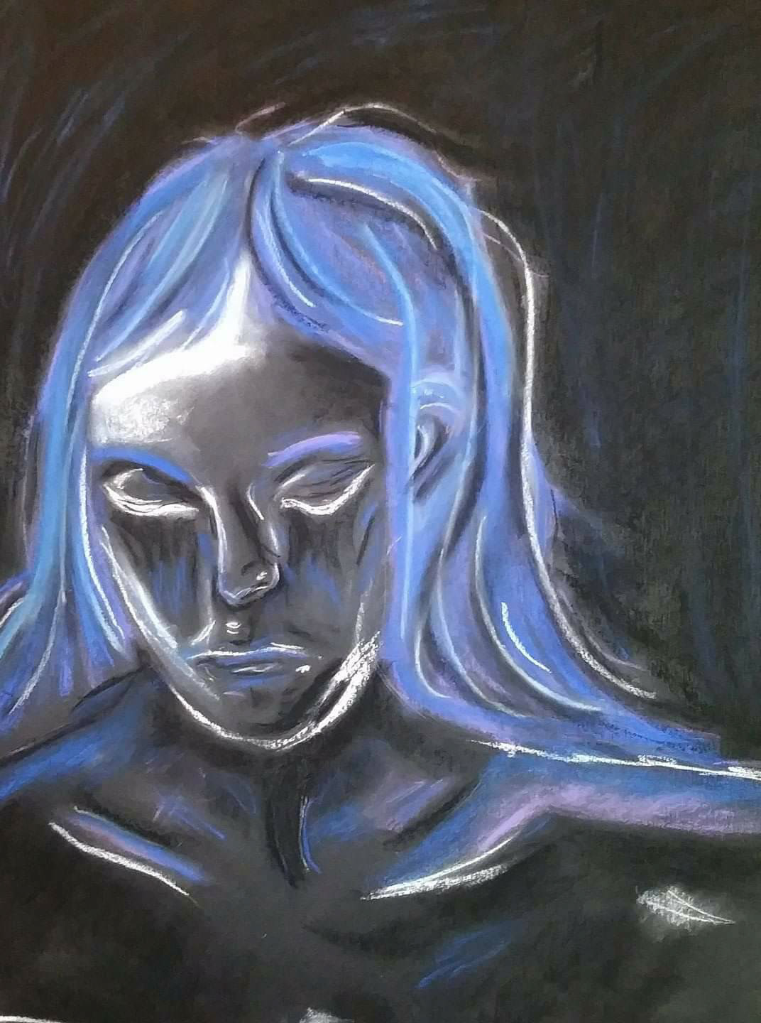 pastel Drawing  TRADITIONAL ART psychology bipolar disorder emotional art mania depression