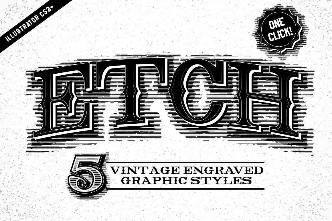 vintage etch Victorian ephemera typography   Illustrator