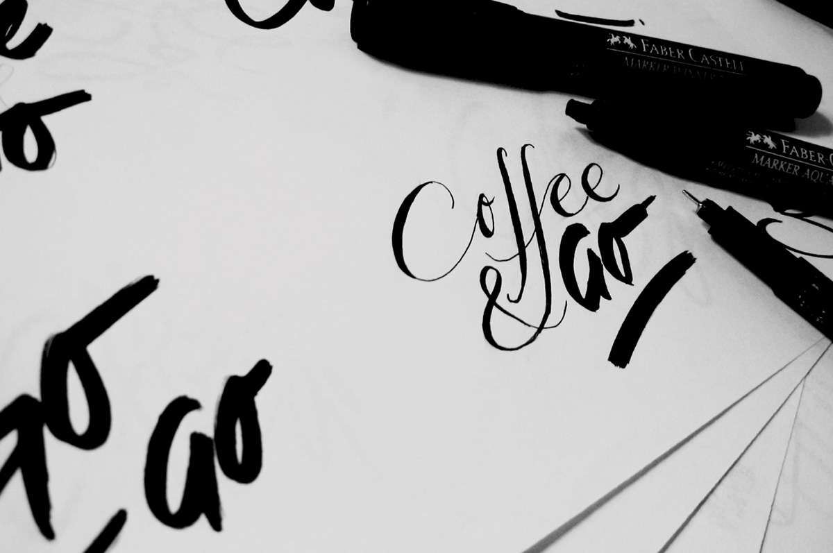 coffee & go cafe Coffee envase grafica para productos Packaging etiquetas florencia suárez caligrafia Logotipo Logotype