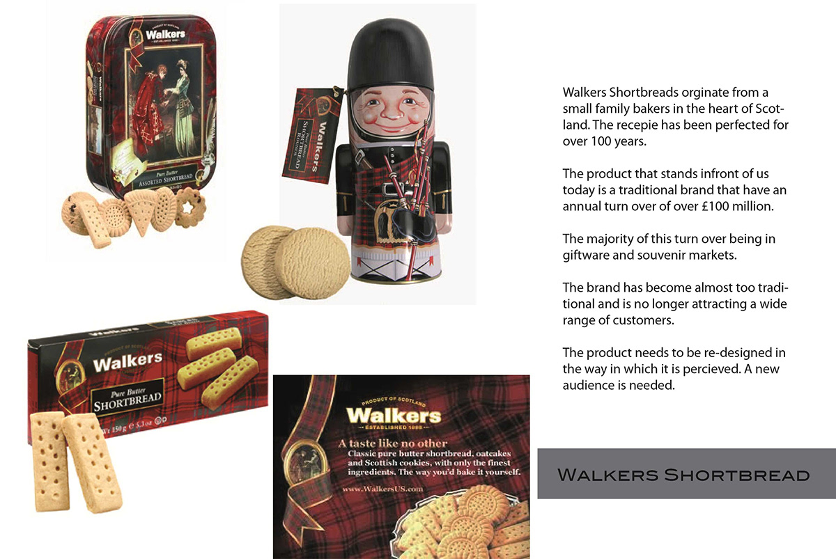 Walkers Short Bread tags design  marketing