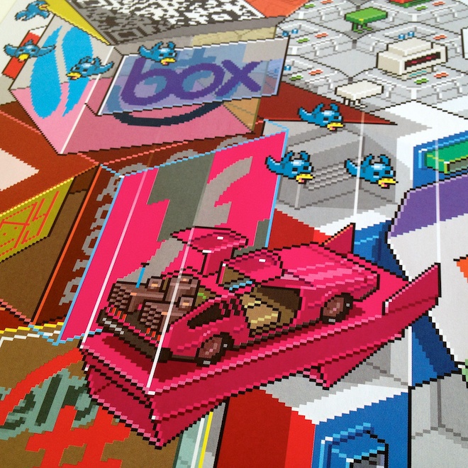 eBoy  pixel ecity pixorama city poster BazQux