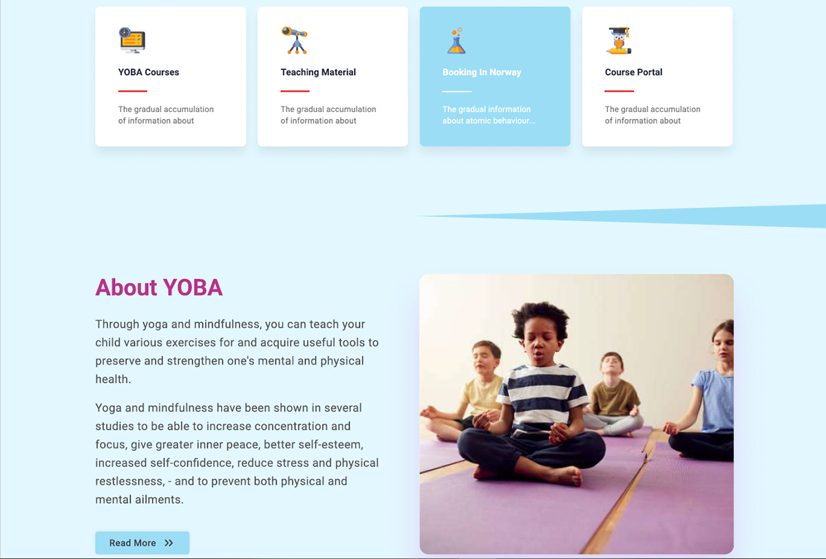 Yoga fitness Health children ux UI/UX Website landing page Figma