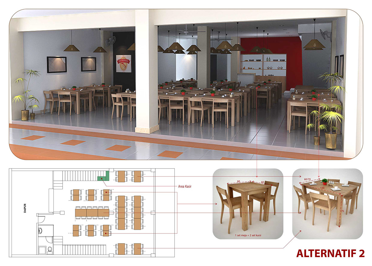 Interior design restaurant furniture