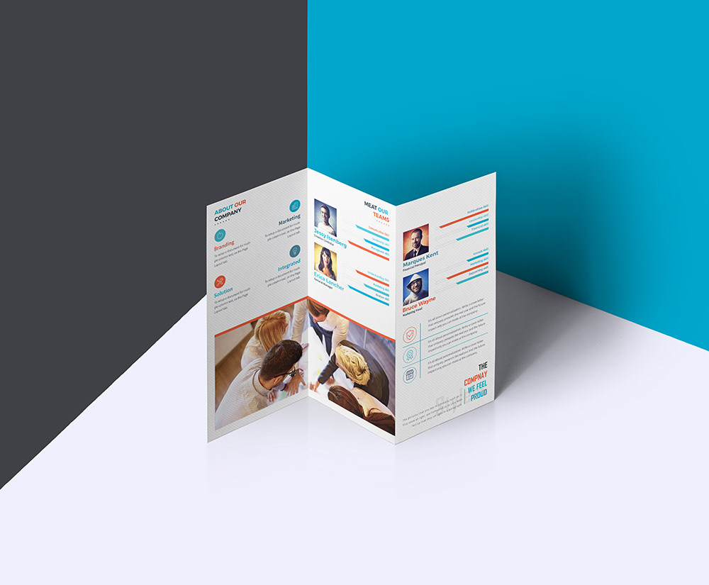 freebie free brochure corporate creative minimalist freebrochure cleandesign clearsurface colored