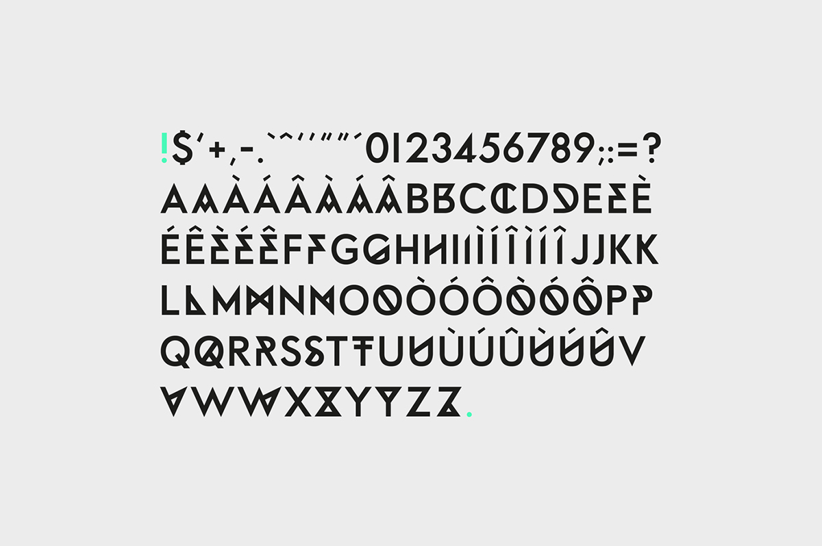 Typeface font type neptune poster sans serif face free typographic design Mockup