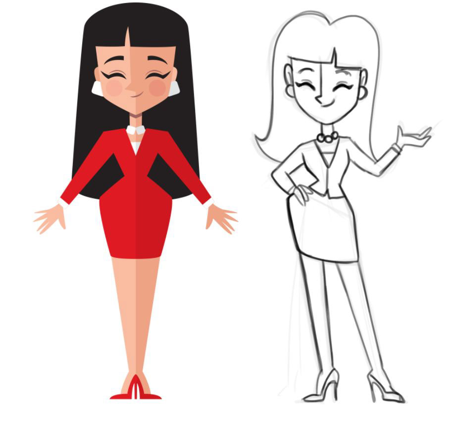 banker broker Character +Illustration+ +character design+ girl business woman Office company brand identity
