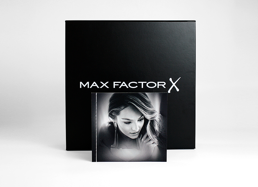 Max Factor box pr public relations Media Mailer mailer