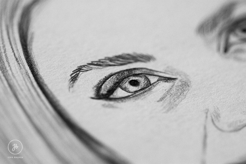 portrait face detail realistic woman man head smile couple pencil high Quality tehnique eyes gift