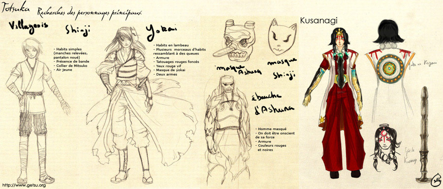 Character Original Design black and white Weapon cloths