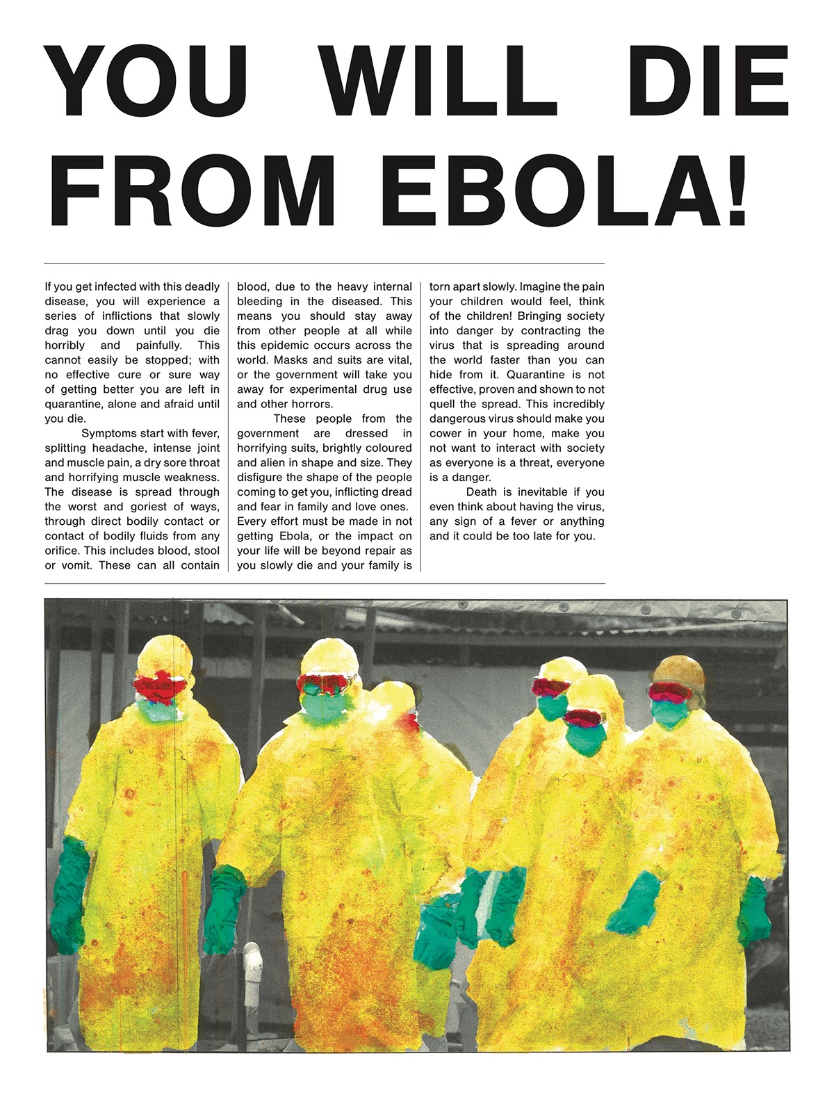 newspaper satire ebola tabloid book