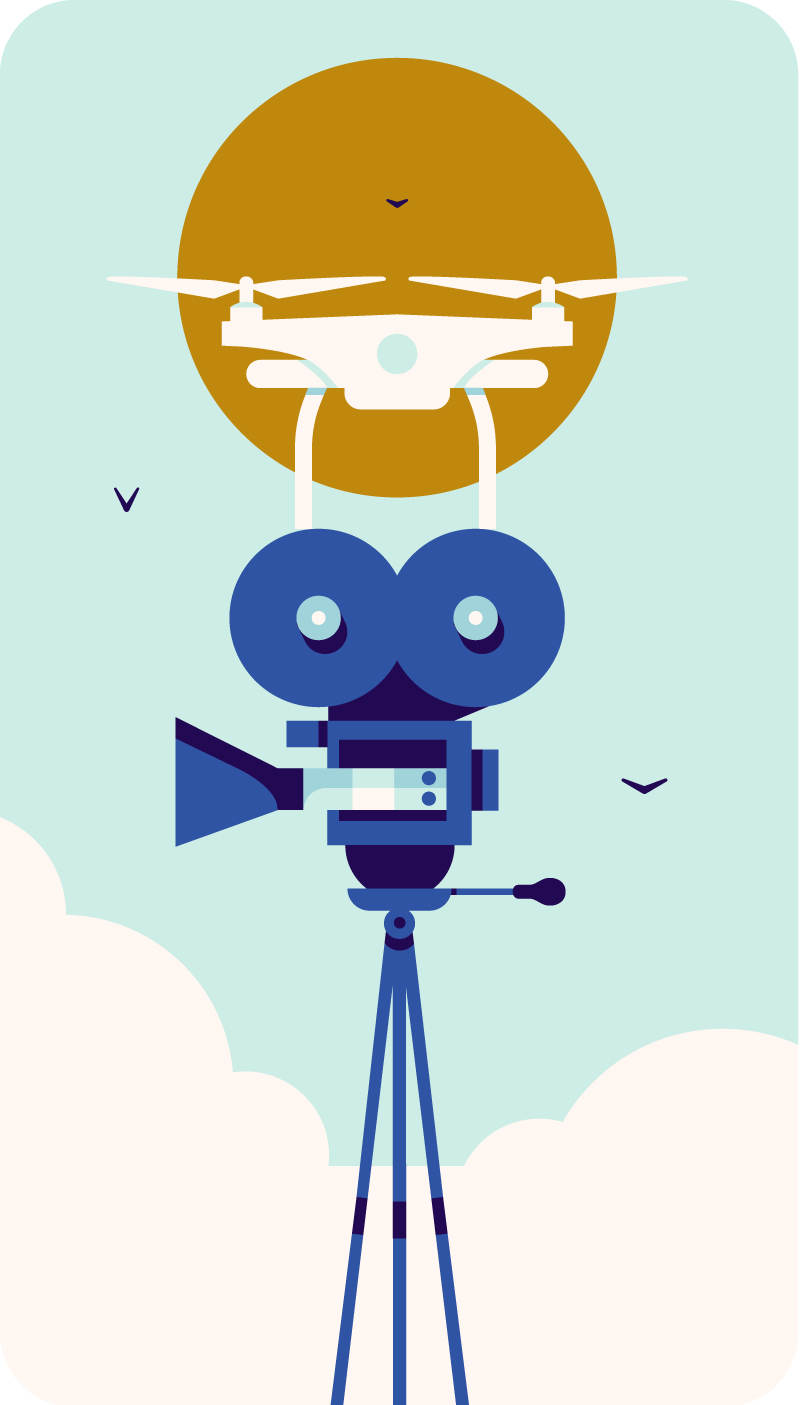 movie book Character vector Hitchcock Space  sound of music The Birds camera Radio