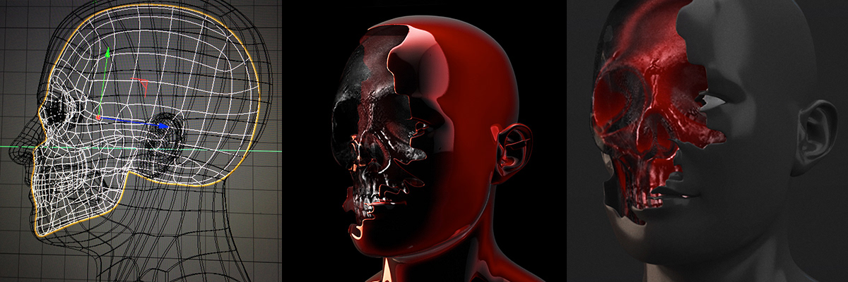 desktopography Anthony Gargasz head skull 3D digital art wallpaper digitalart desert conceptual letting go