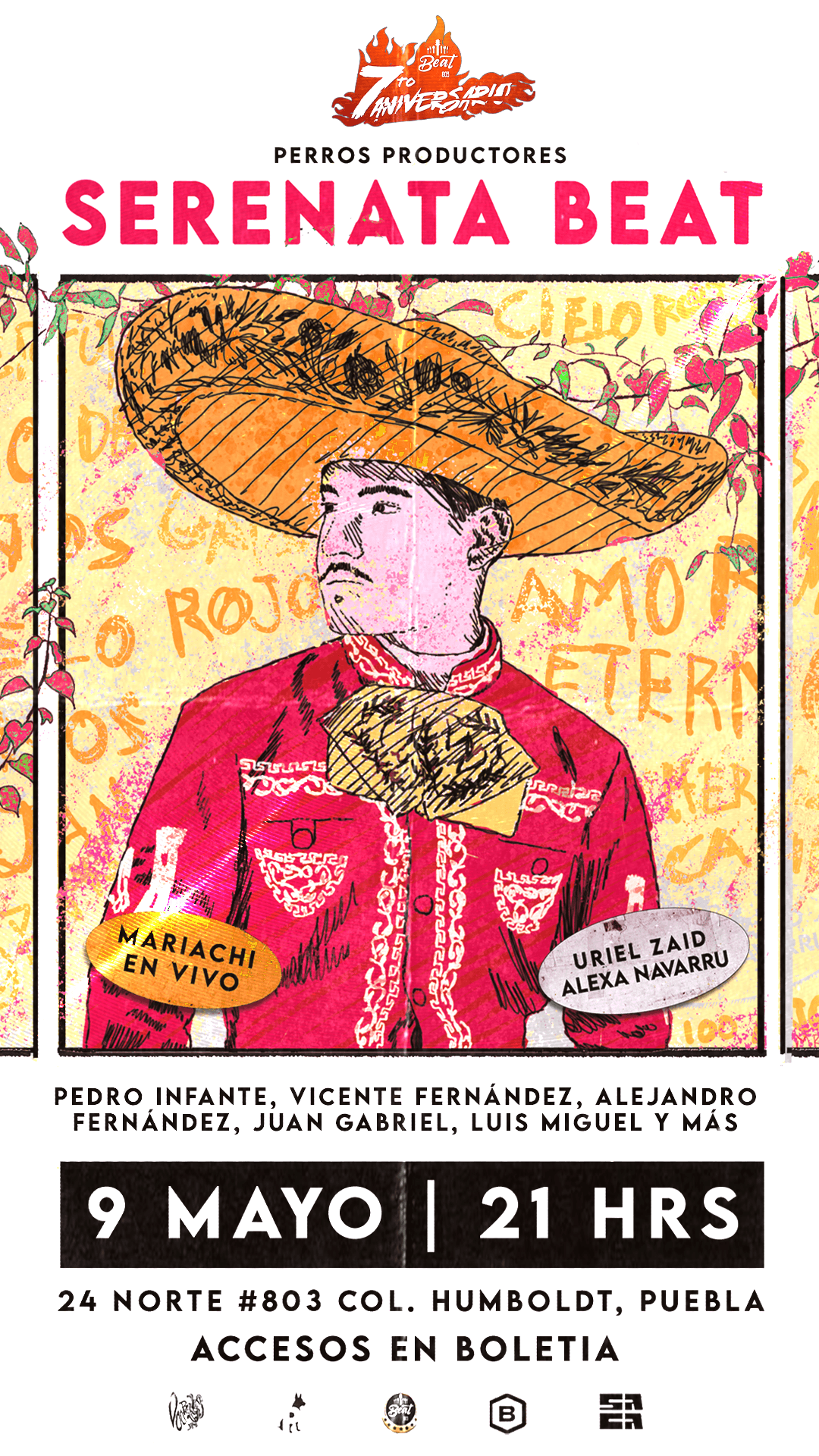 mariachi poster mexico mexicana dia de las madres cartel ilustracion Digital Art  Beat803 foro musical